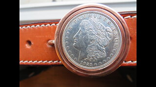 Silver Dollar Belt Buckle