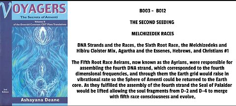 DNA Strands and the Races, the Sixth Root Race, the Melchizedeks and Hibiru Cloister Mix, Agartha an