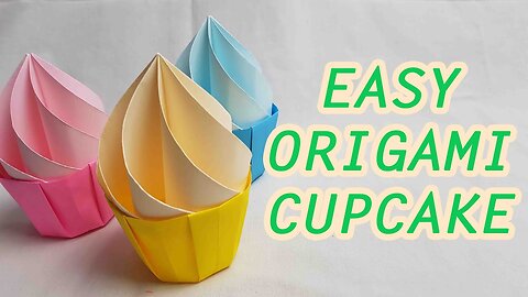 EASY ORIGAMI CUPCAKE | PAPER ACUPCAKE CRAFT IDEAS