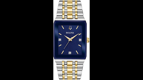 Bulova Men's Modern Black Ion-Plated Stainless Steel 3-Hand Calendar Date Quartz Watch, Gold To...