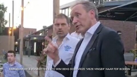 FDF boeren moeten ‘hun mond houden’ RaboBank-er Wim Bens, voorzitter ZLTO doet vieze vinger wijzen.