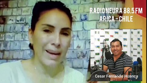 Entrevista de Radio Neura de #Chile, #NaciónAymara, Cesar Huanca con Eva Sara Landau