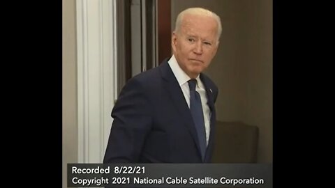 2021 08 22 Biden on Afghanistan and Henri from Roosevelt Room