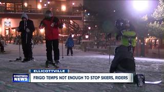 Cold won't stop skiers from hitting the slopes