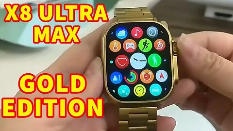 X8 Ultra Max Gold Edition 2023 Compass Smart Watch Series 8 Temperatura Corporal NFC