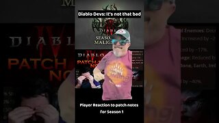 Diablo 4 Season one Patch in a nutshell.