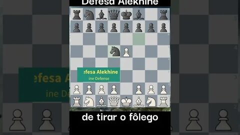 GOLPE TÁTICO NA DEFESA ALEKHINE DE TIRAR O FÔLEGO