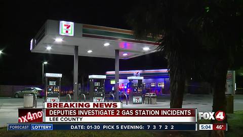 Lee County Deputies investigating two incidents at gas stations