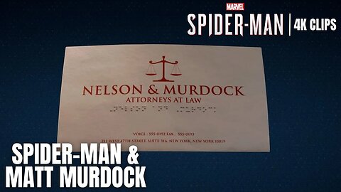 The Time Spider-Man Met Matt Murdock | Marvel's Spider-Man 4K Clips