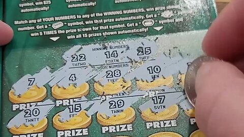 I bought five $5 Scratch Off Lottery Tickets 24 Karat Gold!!