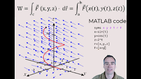 How to find work done by 3D force field on object in motion