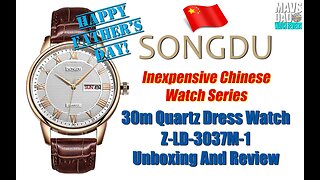 Knockoff Tissot! | SONGDU 30m Chinese Quartz Dress Watch Z-LD-3037M-1 Unbox & Review