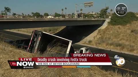 Deadly crash involving FedEx truck on SR-905