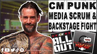 CM Punk AEW Media Scrum and Backstage FIGHT! | Clip from Pro Wrestling Podcast Podcast| #cmpunk #aew