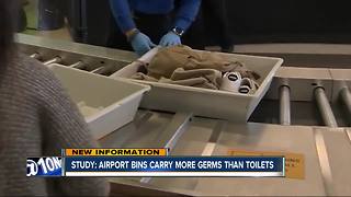 Study shows airport bins have more germs than toilets