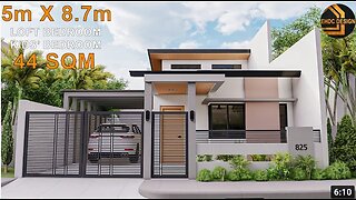 Small house design Idea (5x8.7m) 44sqm with Loft