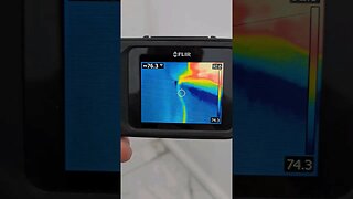 Watching water leak out of a new bathtub with FLIR thermal imaging