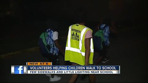 Mort Elementary kids walking dark streets now asking for volunteers to help them get to school