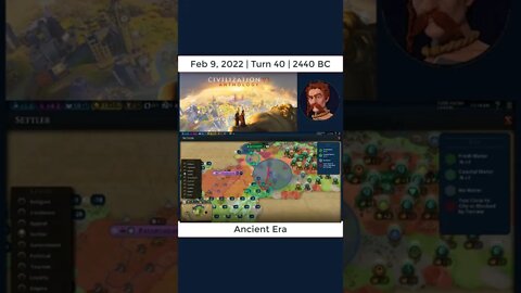 #oneturnadaychallenge #civ6 – Turn 40 - ROAD to THE CLASSICAL ERA #shorts