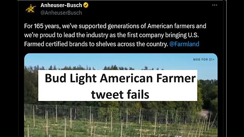 Anheuser Busch farmers tweet FLOPS