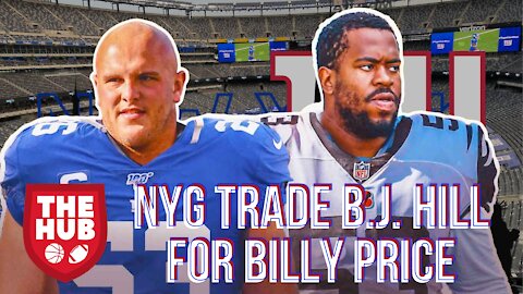 OFFENSIVE LINE HELP IS HERE | Giants trade B.J. Hill for Bengals OL Billy Price