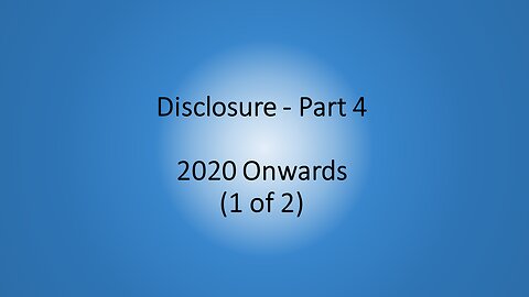 Disclosure Part 4 - 2020 Onwards (1 of 2) - Confronting Satanists in the UK