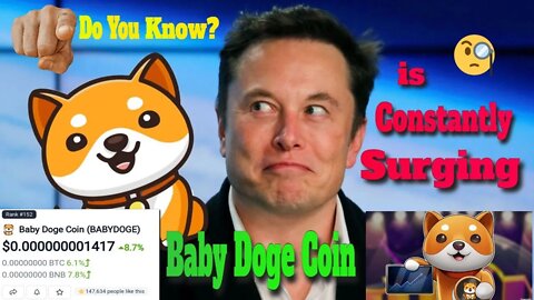 Baby Doge Coin Is Constantly Surging: #cryptomash #crypto #cryptocurrency