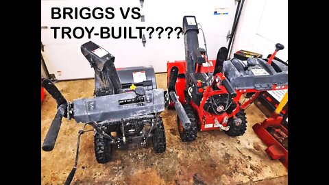 Winter Snow Clearing Setup l Briggs 1024 vs Troy-Built 250cc 26"