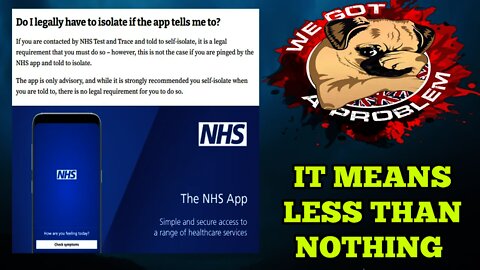 Guidance Is Not The Law! NHS APP Pings Not Legally Enforceable So Mean Nothing