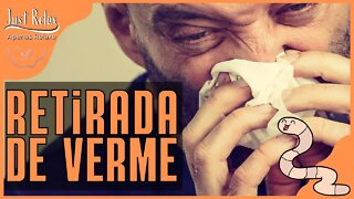 Remoção de Verme Gigante Vídeo Satisfátorio Removing Worm from Nose - Just Relax | Apenas Relaxe