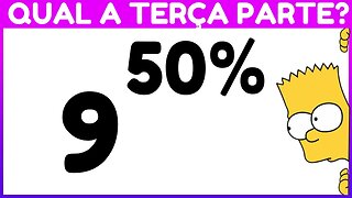 QUAL TERÇA PARTE DE 9 ELEVADO A 50% | MATEMATICA BÁSICA