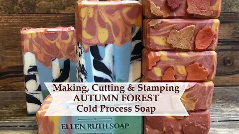 Making AUTUMN FOREST CP Aloe Vera Soap w/ Embeds | Ellen Ruth Soap