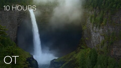 The Beautiful Helmcken Waterfalls | Relaxing Waterfall Sounds for Sleeping | Studying | 10 HOURS