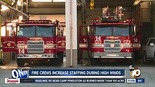 Fire crews increase staffing during high winds
