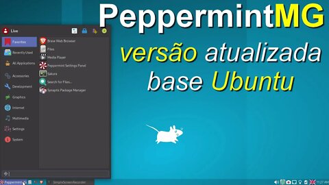 PeppermintMG Linux. Uma versão atualizada do legado - baseado no Ubuntu - PeppermintOS