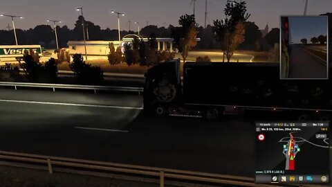 Eurotrucksimulator 2. Mit dem LKW durch Europa Auf der Pro Mod mit guter Musik.