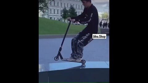 He is the Tony Hawk of scooters. He did this in front of his babymomma and his girlfriend.