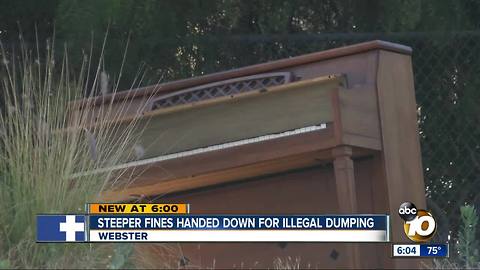 Steeper fines handed down for illegal dumping