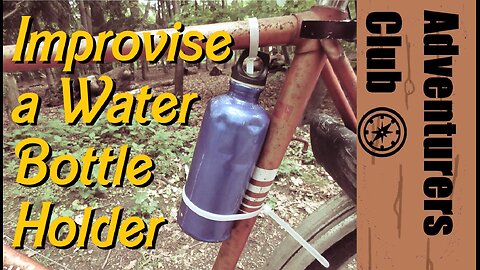 Adventurers Club 🧭 Improvised - DIY bicycle bottle holder ( using zip ties )