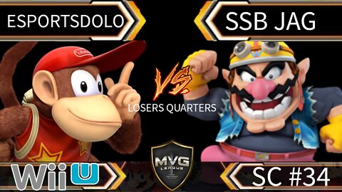 EsportsDolo (Diddy Kong) vs SSB Jag (Wario) - SSB4 Losers Quarters - Smash Wii U