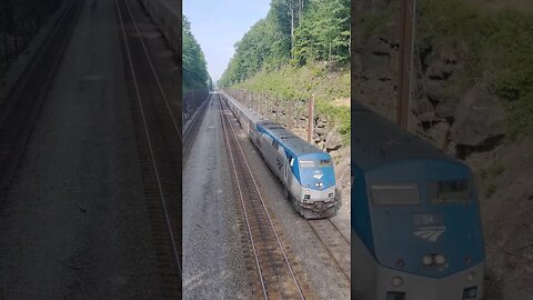 Amtrak Pennsylvanian at Cassandra PA #youtubeshorts #youtube #train #amtrak #train #short