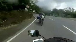 Horrific collision filmed from POV of biker