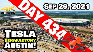 Tesla Gigafactory Austin 4K Day 434 - 9/29/21 - Terafactory Texas - SUPER BUSY DAY AT GIGA TEXAS!
