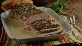 Pork Tenderloin with White Wine and Aromatic Herbs