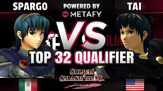 FPS4 Online - Sparg0 (Marth) vs. Tai (Marth) - Melee Top 32 Qualifier