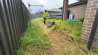 This Guy’s HOBBY is mowing OVERGROWN Lawns for FREE!