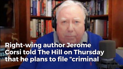 Corsi To Hit Mueller With Criminal Complaint, Reveals Mueller Asked Him To Commit Witness Tampering