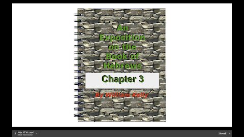 Major NT Works an Exposition on Hebrews Chapter 3 by William Kelly Audio Book