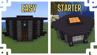 How To Build A Basalt And Blackstone Survival Starter House | Minecraft Easy Tutorial