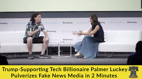 Trump-Supporting Tech Billionaire Palmer Luckey Pulverizes Fake News Media in 2 Minutes